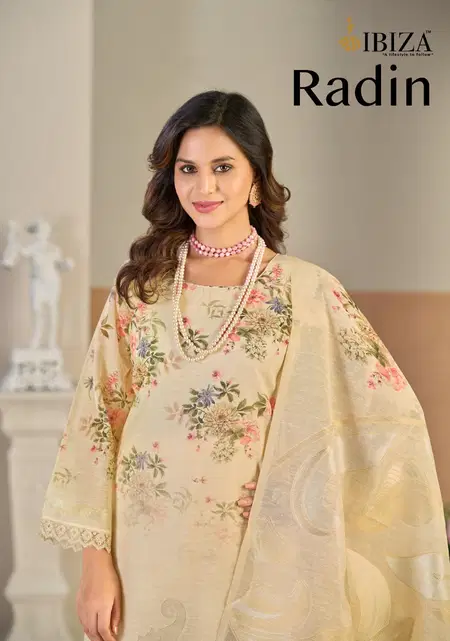 Radin By Ibiza Printed Linen Jacquard Designer Salwar Suits Exporters In India
